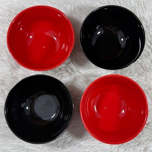 NWOT 12pc INFUSE Essence of Asia Red Black White Plate and Bowl Set - Picture 8 of 13